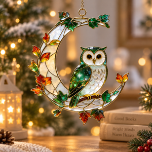 Stained Glass Owl Suncatcher, Owl Moon Window Hanging, Forest Owl Decor, Nature Lover Gift, Owl Glass Ornament, Window Sun Catcher 41d81a3f-6668-4e4e-aada-6f705c627157-gggggggggggggg-1-.png