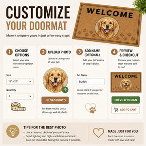 Custom Pet Portrait Welcome Doormat - Personalized Doormat 41de7e74-da1a-4033-927c-7e0a49c3e3a3.jpg