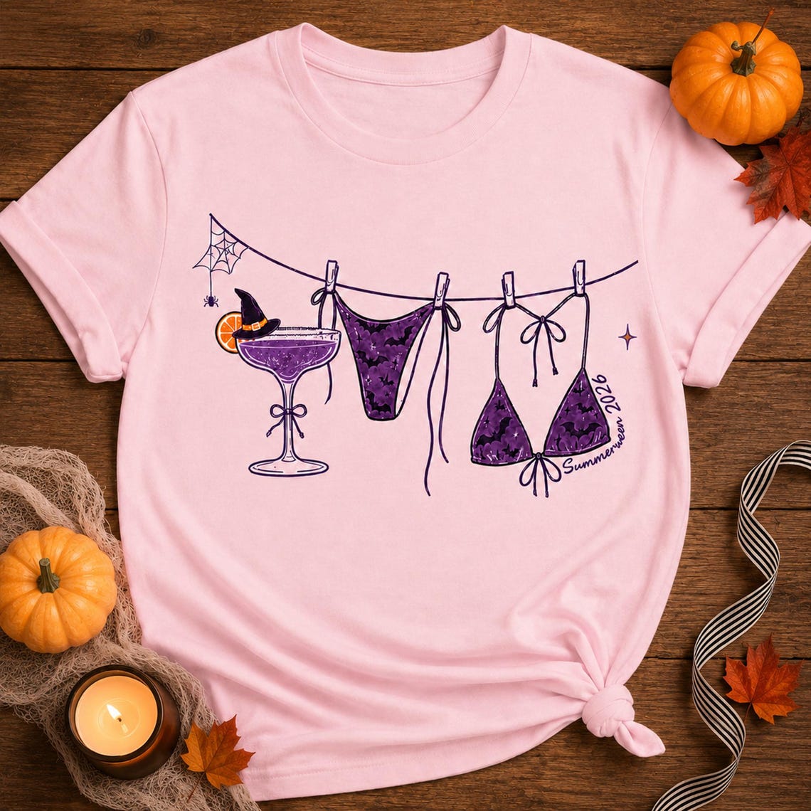 Retro Preppy Summerween Bikini Shirt, Summer Halloween T-Shirt, Halloween Funny Halloween Bikini Tee, Halloween Shirt 41e290f4-278a-4720-b34b-6ebce1e7366c-3.jpg