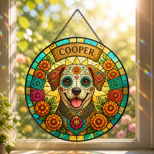 Sugar Skull Pet Name Stained-Glass Suncatcher - Personalized Suncatcher Stained Glass 41e6bbd4-66cb-47e2-ab2b-5165ed20db98.png