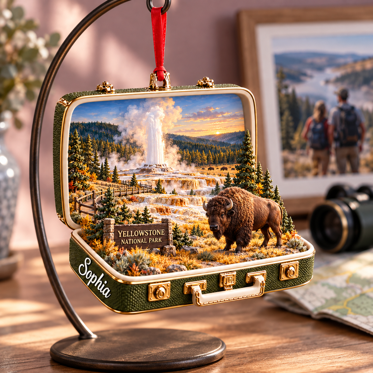 Personalized Yellowstone National Park 3D Suitcase Ornament – Christmas Gift for Nature Lovers & Custom Travel Keepsake 41f977b0-d328-42c4-b98c-418b492641e7-Yellowstone-Keepsake-Ornament-in-Soft-Morning-Light-4.png