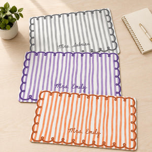Custom Name Scalloped Stripe Desk Mat, Pastel Stripe Keyboard, Wavy Edge Preppy Workspace Decor, Gift for Teacher, Back to School Gift 41feb5ef-1070-4b65-9e00-8731bdb37e69-9.jpg