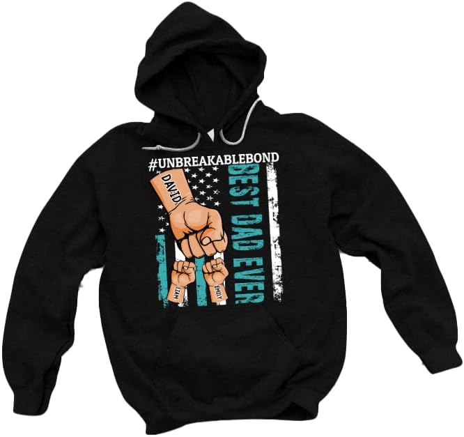 Personalize Best Grandpa Dad Ever Shirt - Custom Fist Bump Papa Father Shirt Hoodie Sweatshirt Unbreakablebond Father's Day Gift