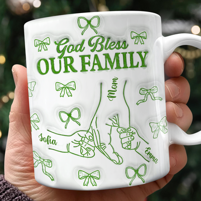 Custom Family Name God Bless Our Family Gifts - Personalized Mug 420551d6-d423-4e15-900d-d3b005afab1b-MK-6-C-m-tay.png