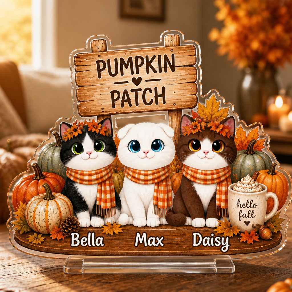 Pumpkin Patch Pets – Fall Standee (3 Pet Portraits) - Personalized Acrylic Custom shape Standing 1 layer (FS) 42056316-e223-454e-9571-50029d721f99.png