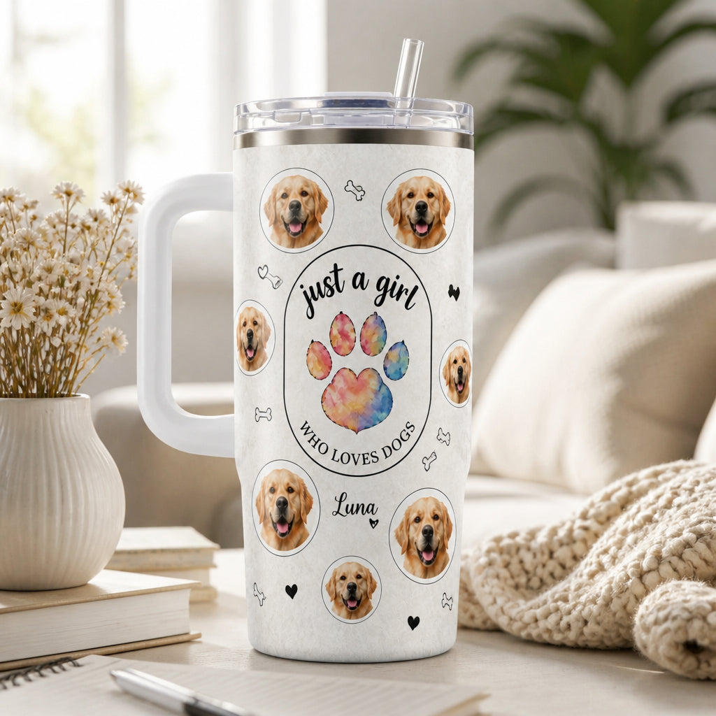 Just a Girl Who Loves Dogs — Custom Pet Photo 40oz Tumbler - Personalized 40 oz Stainless Steel Tumbler 420f1c8f-a2fb-421b-a7fd-1b5e1603b67b.jpg