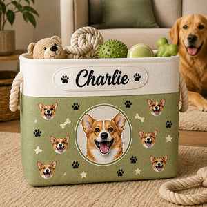 Custom Pet Photo Storage Bin with Name - Personalized Storage Bag 42285553-2e7f-48bf-a59b-cb21c62ea740.jpg