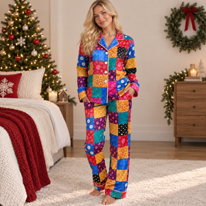 Dolly Coat of Many Colors Pajama Set, Pink Guitar Sleepwear, Country Music Lover Gift, Colorful Patchwork PJs, Christmas Pajamas 42341e17-3657-4609-ab14-fd0aa8d1212c-gfgf.png