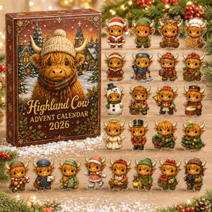 2026 Highland Cow Advent Calendar, 24 Christmas Acrylic Charms, Farmhouse Holiday Decor 423e2191-9122-49bd-ae0e-0b1b6fb61c0c-1.jpg