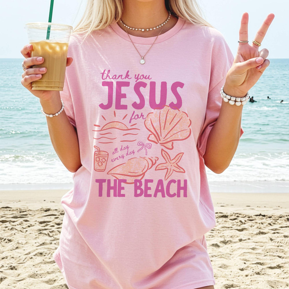 Thank you Jesus for the Beach T-Shirt, Comfort Colors Beach Vacation Graphic Tee, Summer Beach Trip Shirt 4250c3d4-4a90-4265-89cb-bfe5596c1e22-3.jpg