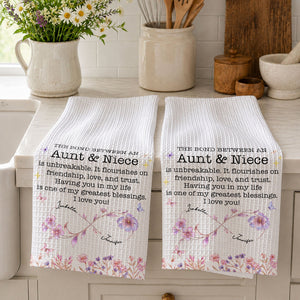 Aunt And Niece Bond, Personalized Kitchen Towel, Gift For Aunt 425bb24b-cd81-4f98-bbbe-c4b7881c4fb1-3.jpg