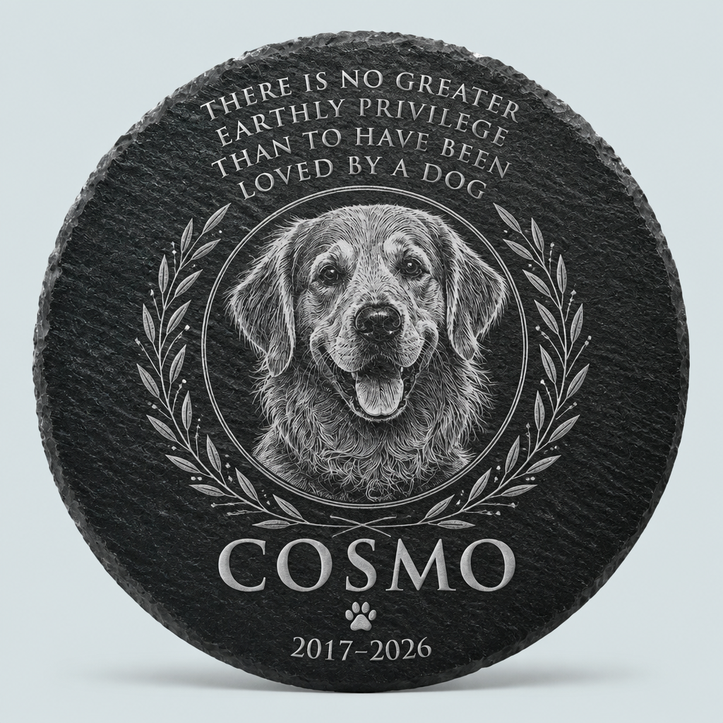 Custom Pet Memorial Stone – Etched Portrait with Name & Years - Personalized Memorial Stone 4281e9cd-6cd5-4ed7-9d33-5f964b877dbc.png