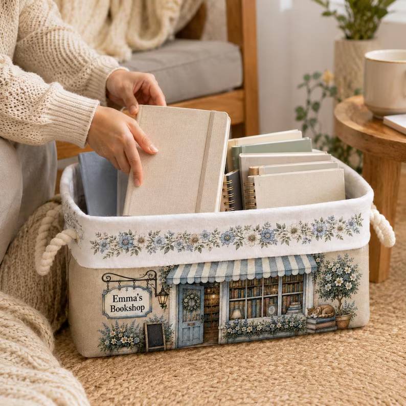 Personalized Book Organizer Basket, Custom Bookshop Linen Storage Bin, Book Lover Gift for Reader 42825380-1c93-4efb-9d9d-4fad76d63b8d-gdrfe5nj-11-.jpg