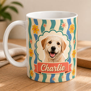 Retro Pet Photo + Name Pattern Mug - Personalized Edge-to-Edge Mug 42c4017e-cb57-4f88-b9fb-b164b854caca.jpg