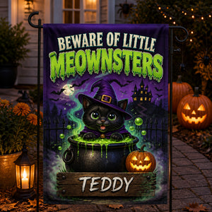 Beware of Little Meownsters Personalized Cat Garden Flag - Personalized Family Flag 42ca2bcb-67d7-491c-b915-f475a48175e8.jpg