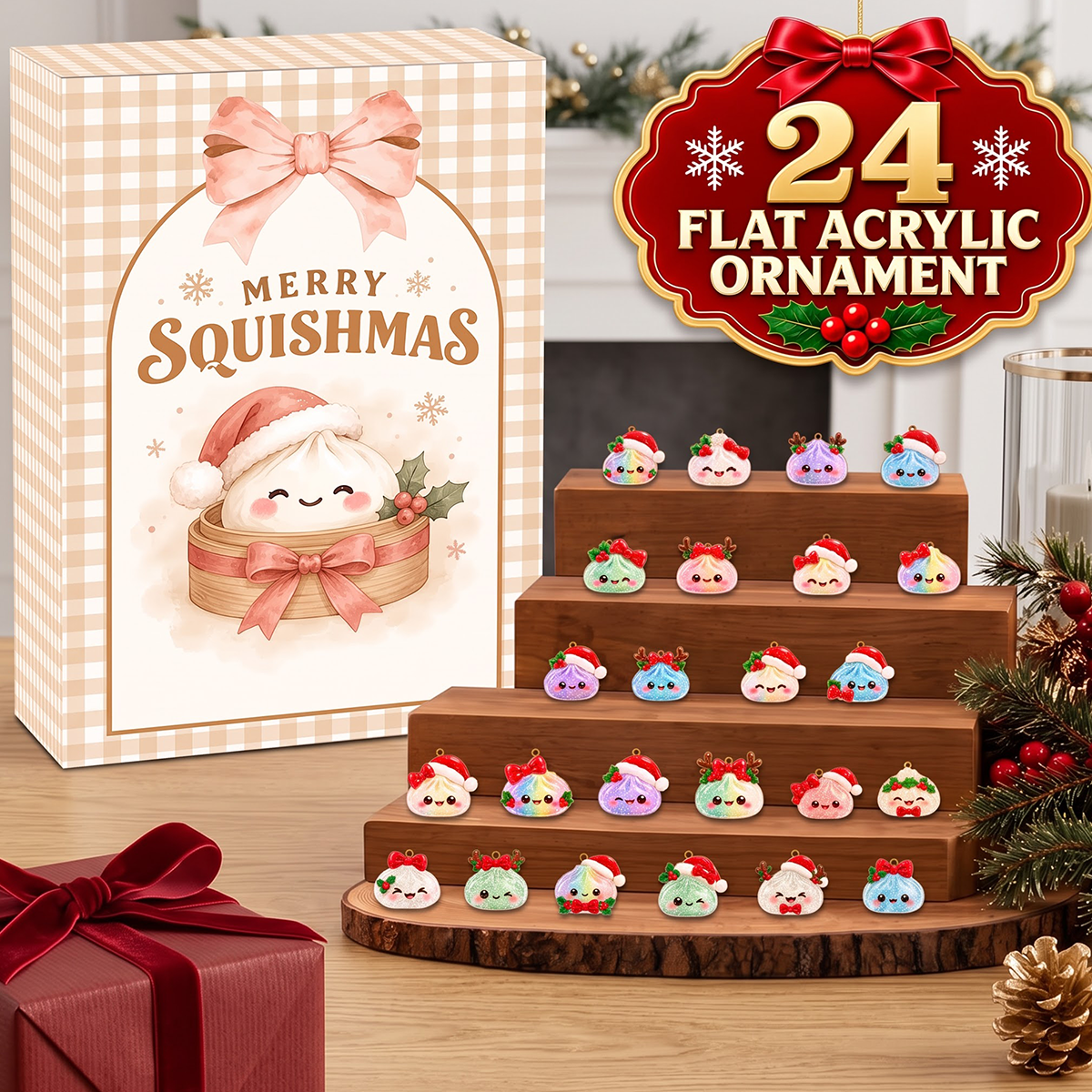 Dumpling Squishy Hunter Christmas Advent Calendar 2026 - 24 Day Spirits Countdown, Acrylic Charms Blind Box - Gift For Family 42ca76d6-9d58-414a-bc35-bc5e060ce19d-MOCKUP-5.png