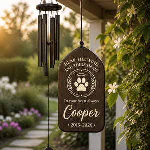 Pet Memorial Wind Chime — Hear the Wind and Think of Me (Photo • Name • Years) - Personalized Windchime 42d7ad33-4526-4d3b-8a05-1e7121e6da33.jpg