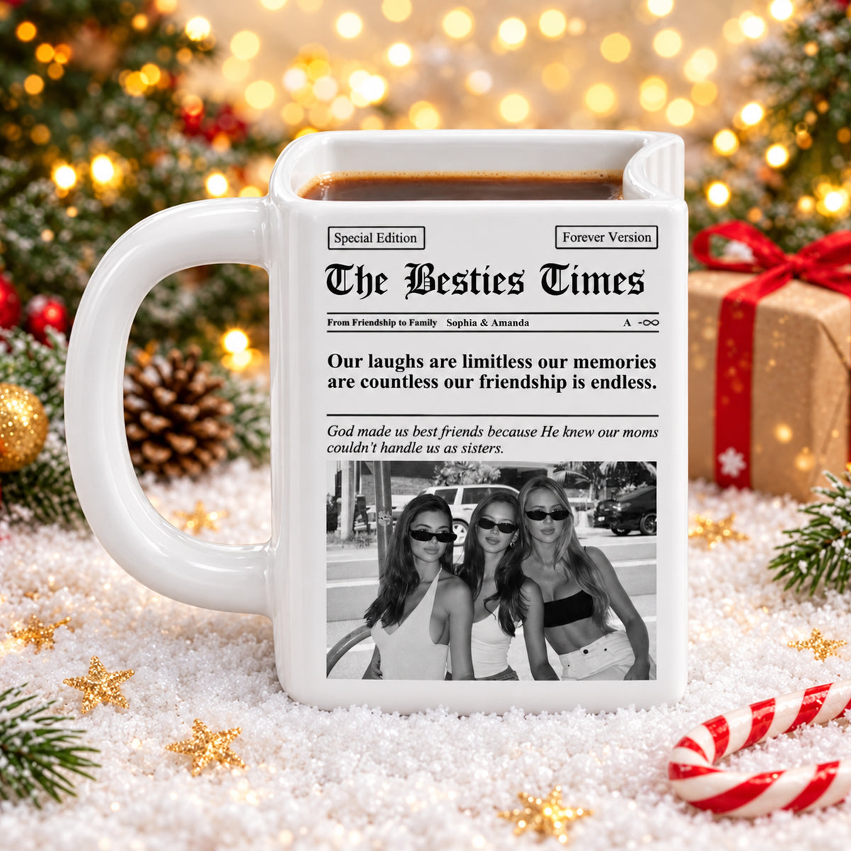Friendship Newspaper Custom Photo Best Friend Keepsake - Personalized Book Shaped Mug - Christmas Gifts 42dc2c34-ed5d-41a2-af80-e0904594a6a7-banner-5.jpg