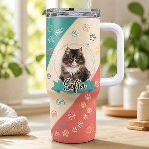 Custom Cat Photo + Name Doodle Wrap – 40 oz Handle Tumbler - Personalized 40 oz Stainless Steel Tumbler 42e17a5b-4f9f-4de7-b670-aadf8df6ccca.png