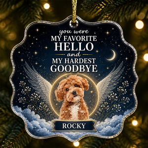 Pet Memorial Photo Ornament – You Were My Favorite Hello & My Hardest Goodbye - Personalized Transparent Acrylic Ornament 42e35717-a007-447a-a9fe-62c9e3de9de4.png