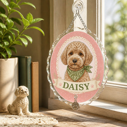Photo-to-Watercolor Pet Name Toiletry Bag - Personalized 1 Layered Suncatcher with Charm 42edb4f7-aa44-46d7-82d7-ca644a46922b.jpg