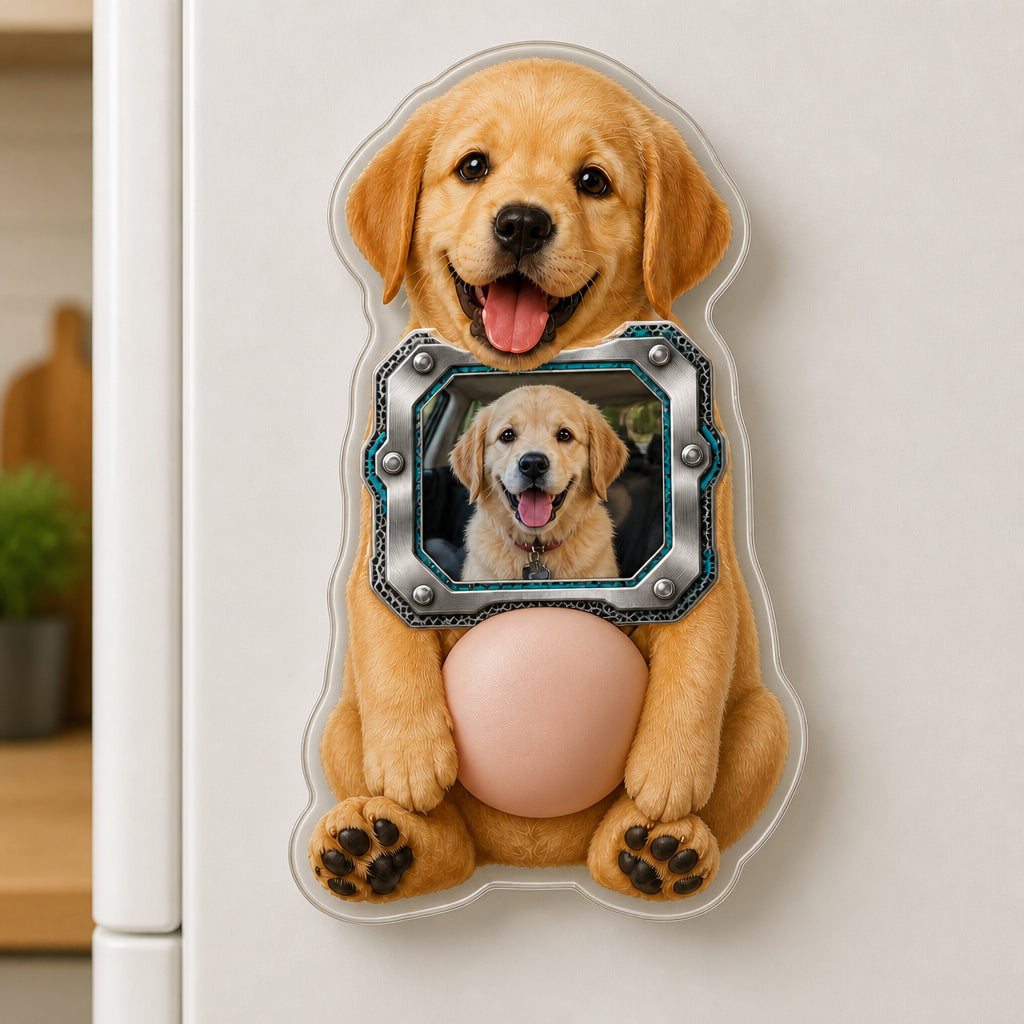 Custom Pet Photo Metal-Bezel Fridge Magnet - Personalized Acrylic Refrigerator Magnet - Soft Rubber Belly 42ffc907-7d78-4b32-bd46-d8d4ffb77183.jpg