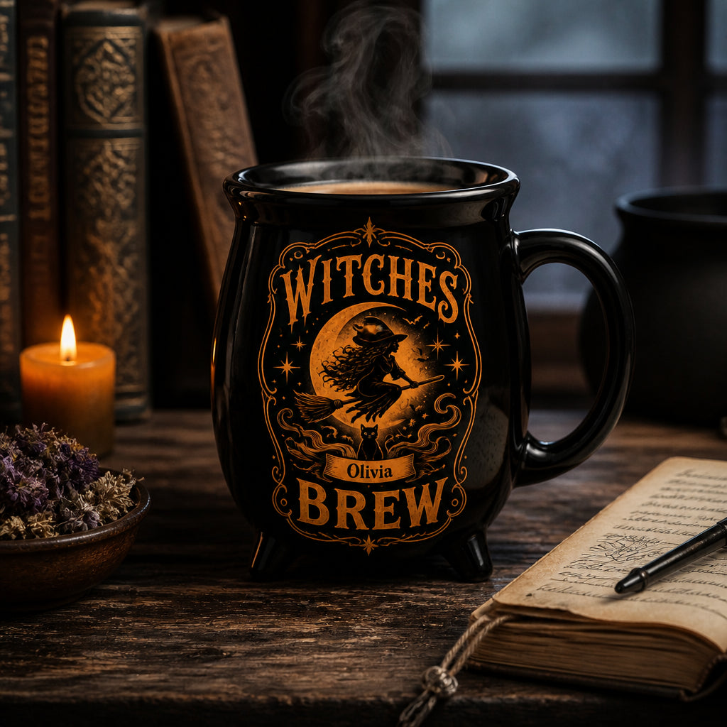 Witches Brew Cauldron Mug – Personalized Name - Personalized Halloween Black Ceramic Witch Mug 43117088-00a2-4f63-9bef-3d12d7d8b818.jpg
