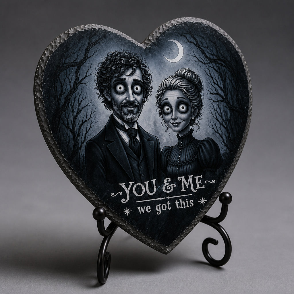 You & Me — Gothic Couple Portrait Slate Heart (Custom Photo) - Personalized Slate Plaque 43140257-3a08-4c01-b809-5345fe8aa737.jpg