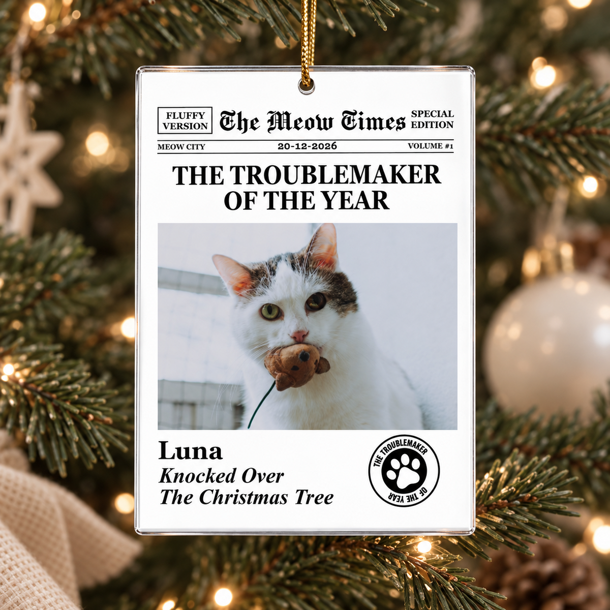 The Dog Times, The Meow Times - Troublemaker Of The Year - Personalized Acrylic Photo Ornament 431423b5-28ac-4f53-9f17-639da6c5cd05-t-i-xu-ng-4-.png