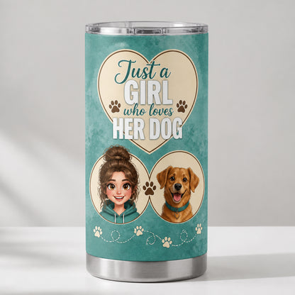 Just a Girl Who Loves Her Dog – Custom Cartoon Portrait Tumbler - Personalized Tumbler 4319ff02-4ff5-4ca5-ae31-1d664abdeb1d.jpg
