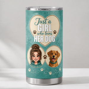 Just a Girl Who Loves Her Dog – Custom Cartoon Portrait Tumbler - Personalized Tumbler 4319ff02-4ff5-4ca5-ae31-1d664abdeb1d.jpg