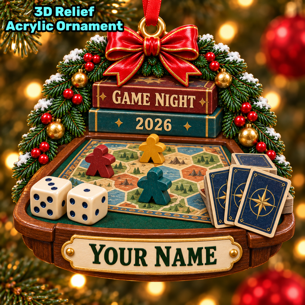 Personalized Board Game Christmas Ornament – Custom Name Gift for Board Game Lovers 432266ba-4f3d-4d27-993c-3d20249afcad-mockup-annotated-1790754806090.png