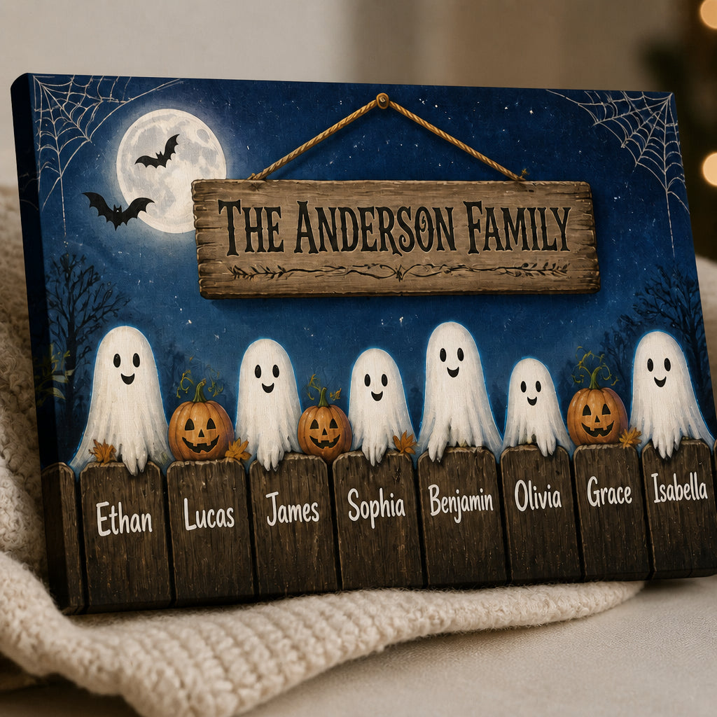 Halloween Ghost Family Canvas - Personalized Surname & Up To 8 Names - Personalized Canvas 432d3ed2-b097-4309-9b63-68e1d99ee8a8.jpg