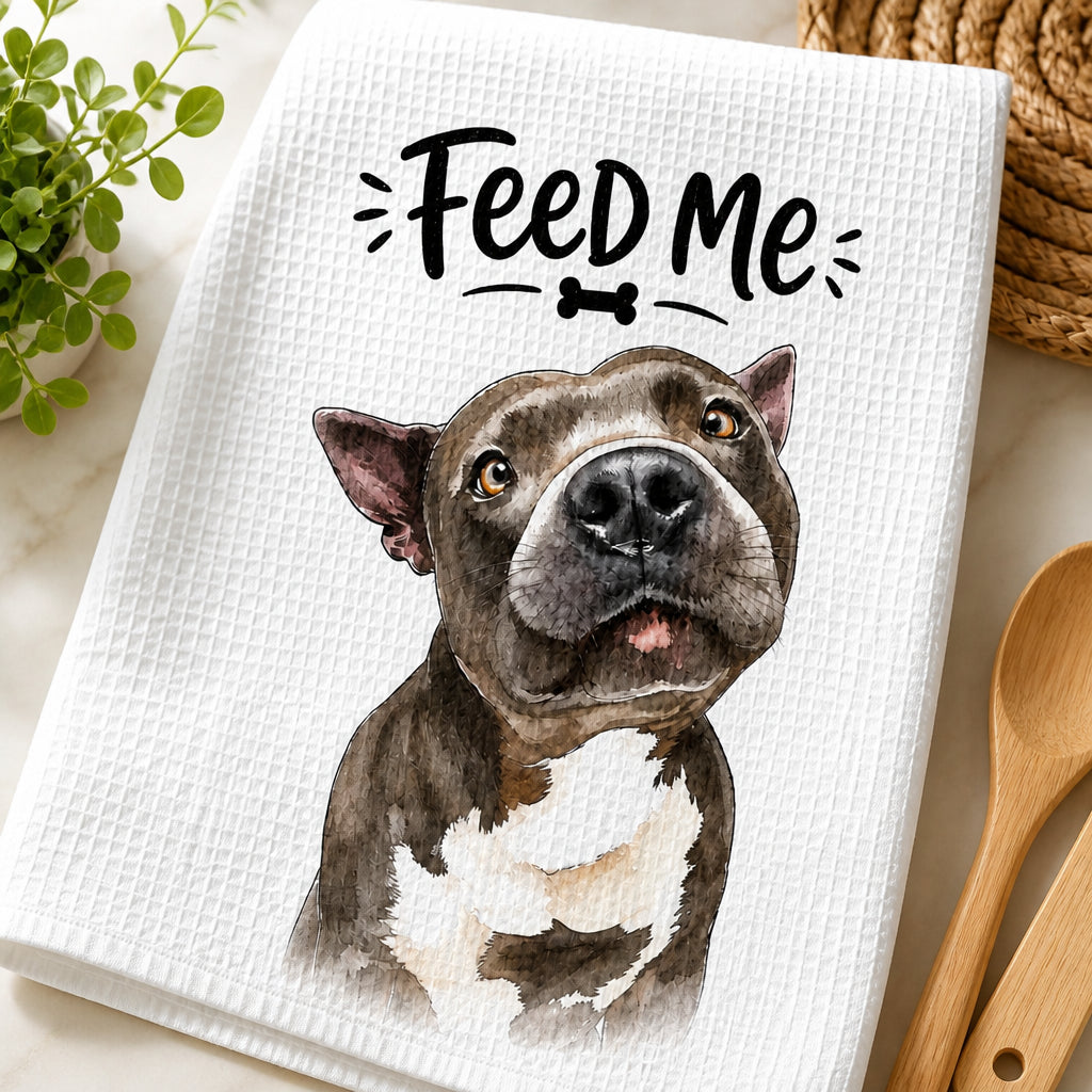 Custom Pet Portrait Kitchen Towel – Feed Me / Bone Appétit - Personalized Kitchen Towel 432d99cb-d976-4e6f-bcd9-fe8854056f13.jpg