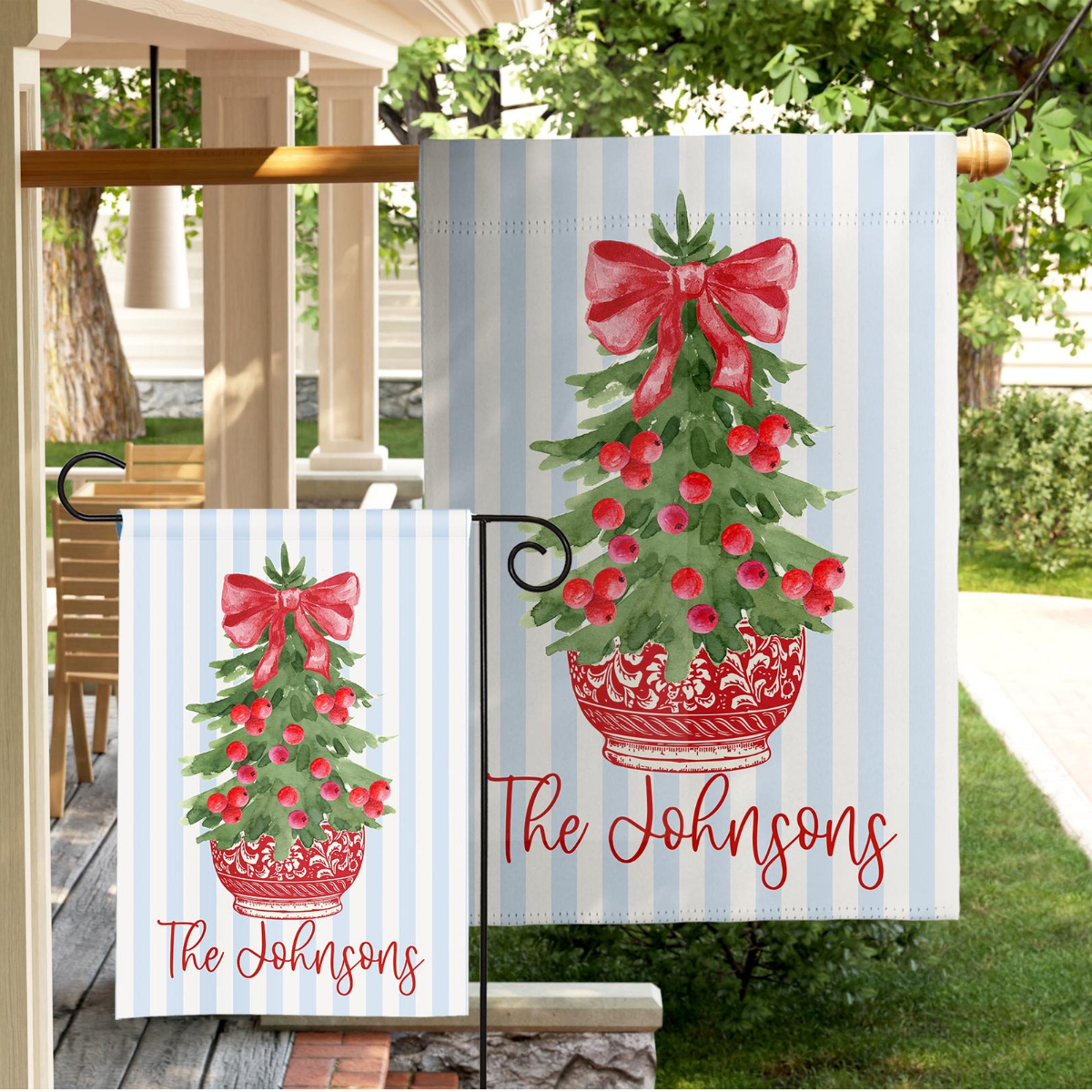 Watercolor Christmas Tree Flag Personalized Garden Flag Holiday Decor Custom Family Name Winter Yard Decoration Festive Home Accent Gift 4337a507-f0ee-4e8b-bffc-47cdbfd7f239-1.png