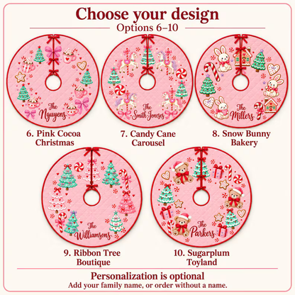 Custom Christmas Pinky Tree Skirt With Your Family Name, Gift For Family 435184cb-ec67-4c0f-b684-b002cbcb3d0d-y11.png