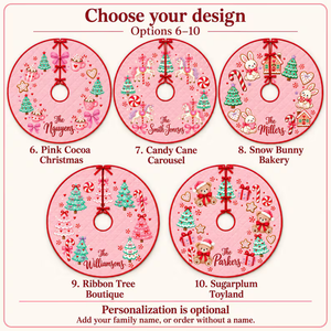 Custom Christmas Pinky Tree Skirt With Your Family Name, Gift For Family 435184cb-ec67-4c0f-b684-b002cbcb3d0d-y11.png