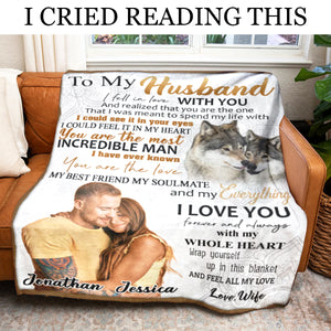 To My Husband You Are The Most Incredible Man, Fleece Blanket - Quilt Blanket, Gift For Couple, Gift From Wife To Husband, Home Decor Bedding Couch Sofa Soft And Comfy Cozy Live Preview