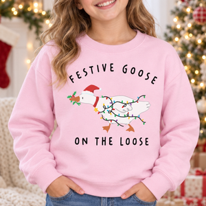 Festive Goose On The Loose Christmas Funny Goose Holiday Sweatshirt, Cute Xmas Duck Shirt, Silly Goose Hoodie, Xmas Gift For Her Shirt 436b0eb9-ec5a-4fb2-a756-9be43bd11bda-6.png
