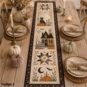 Halloween Quilted Table Runner, Fall Table Runner, Pumpkin Cat Ghost Bat Table Decor, Spooky Autumn Dining Table Runner Halloween Home Decor 43883cdc-b1a8-4302-a0ff-ebad0c06a659-banner-4.png