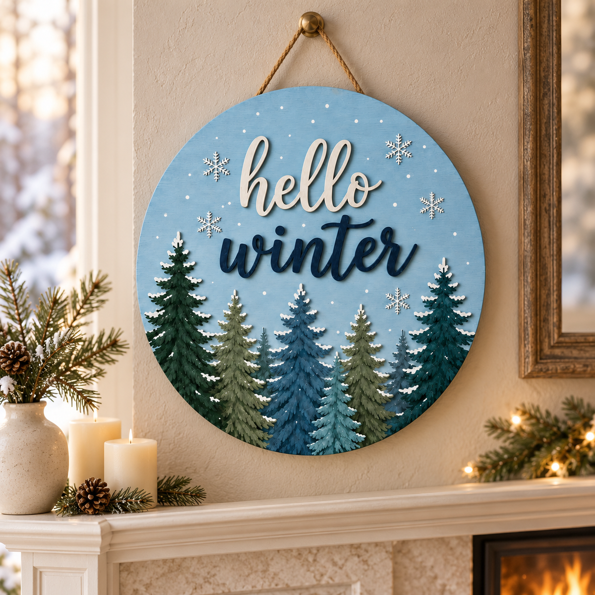 Hello Winter Wooden Sign, Snowy Pine Tree Door Hanger, Winter Front Porch Decor, Snowflake Woodland Seasonal Home Sign, Christmas Gift 438ed5d3-c38d-448b-962c-eaff8a458d07-Bi-n-g-hello-winter-tr-n-l-s-i-3.png