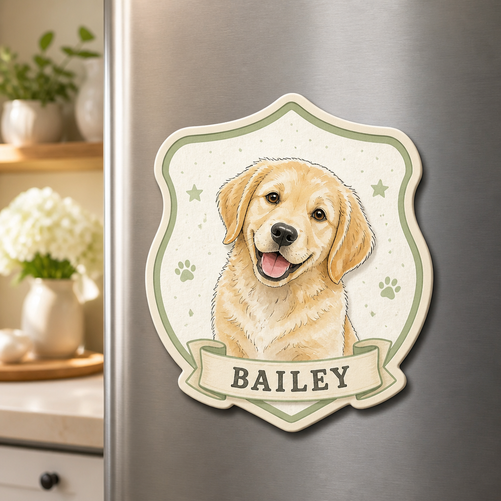 Custom Pet Watercolor Name Magnet - Personalized Custom Shape Fridge Magnet 43b0592a-2df4-4180-9415-a658542cdd40.png