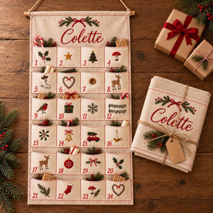Personalized Embroidered Advent Calendar, 24 Pocket Christmas Countdown (Custom Name) 43db4f60-b735-44ec-89a0-3f1f7171cf69-il_1588xN.8580844350_672p.jpg