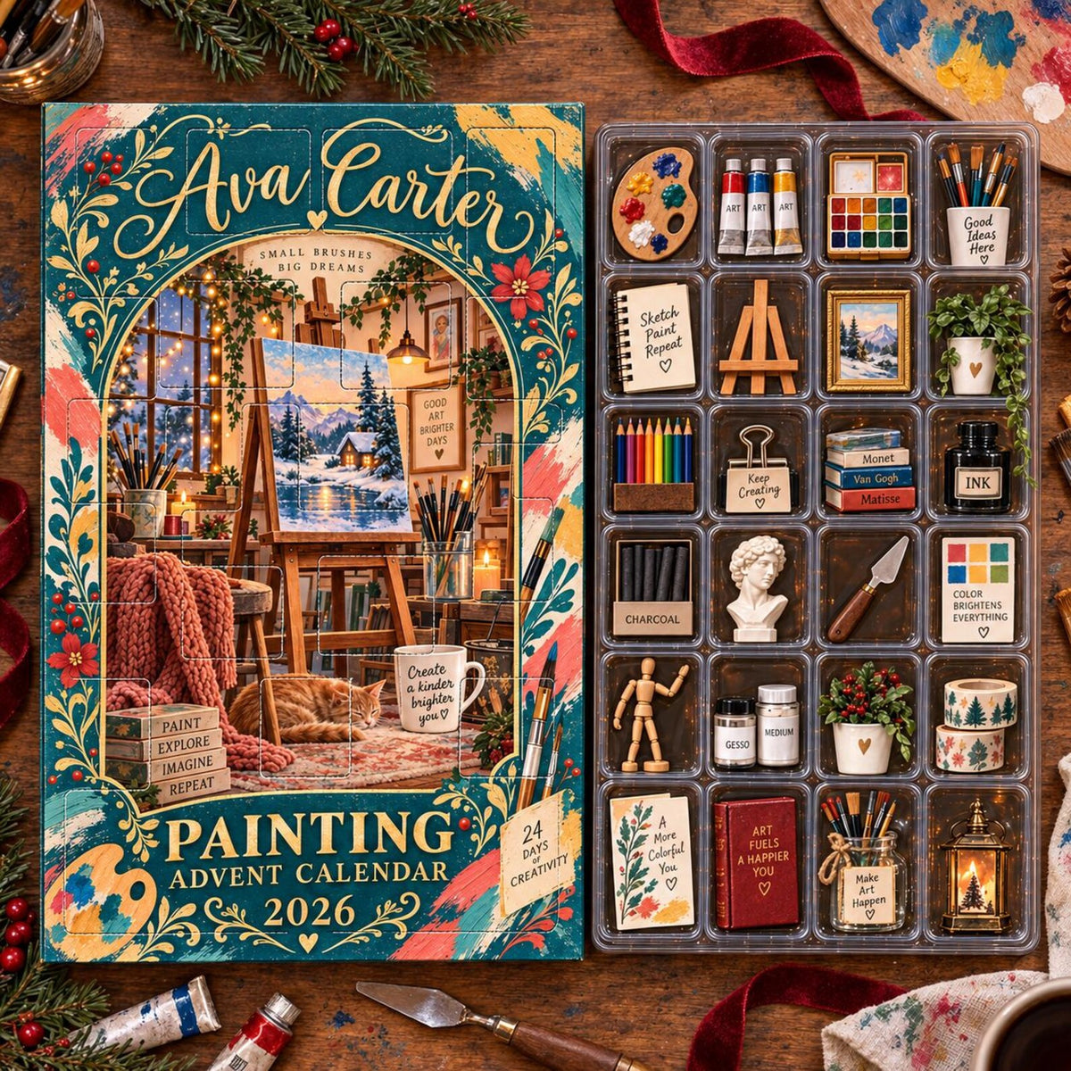 Personalized Painting Advent Calendar, Artist Christmas Countdown Box, Custom Name Art Lover Gift, 24 Days Creative Holiday Calendar 43e2d956-b015-40f7-8f8c-da4d48d3b3d9-il_1588xN.8594405905_j4a1.jpg