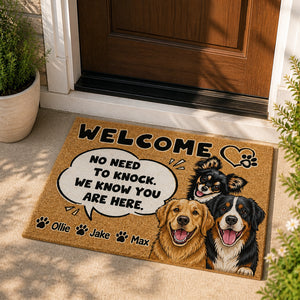 Welcome – No Need To Knock Dog Photo Doormat - Personalized Doormat 43e70367-aca4-4753-a259-5747df89df8e.jpg