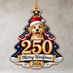 250 Merry Woofmas 2026 Tree-Shape Ornament - Shape Ornament 43e9479e-aef6-4066-8c62-fb3d57e575f9.jpg