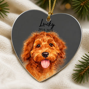 Custom Pet Memorial Heart Ornament – Photo Portrait, Name & Years (2‑Sided) - Personalized Aluminum Ornament 43f8b1ef-033b-4cd7-b36c-a6efef072a0e.jpg