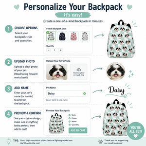 Custom Pet Photo + Name Backpack — Paw-Print Badge Pattern - Personalized Personalized Backpack 43fcab07-fe7b-472a-9ad8-b8493fc603c0.jpg