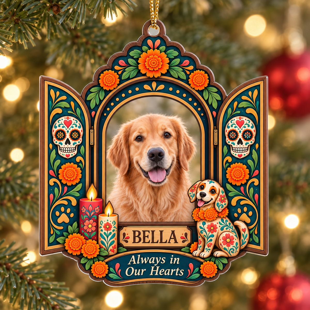 Personalized Pet Memorial Photo Ornament – Day of the Dead Dog Keepsake 441857d5-bc77-4ccb-bd8e-5c93a758b426-Bella-Memorial-Ornament-on-a-Festive-Tree-Image-Sep-26-2026-11_36_33-AM.png