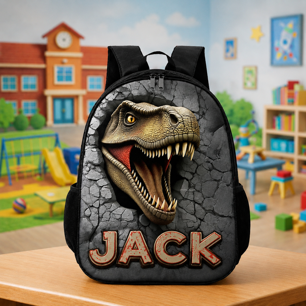 Personalized Dinosaur Backpack: Custom Kids School Bag Birthday Gift For Boys, School Bag For Children Toddler